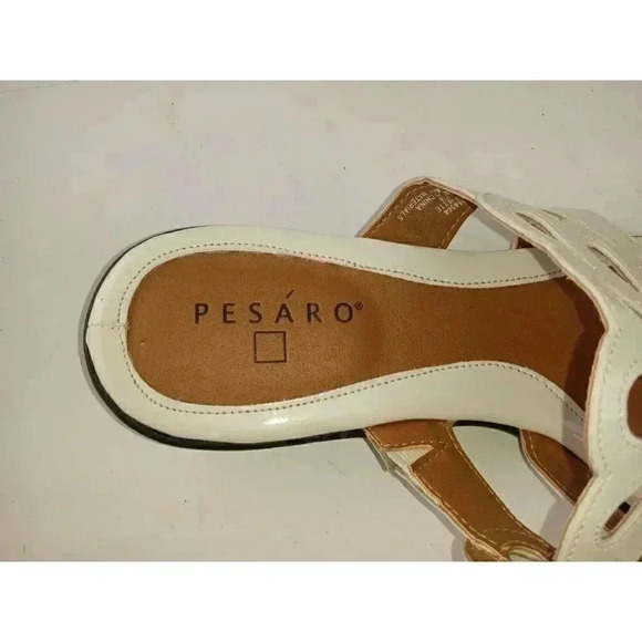 Pesaro Arnette Womens Flip Flops Sandals White Slip On Casual Size 10M - Picture 7 of 9